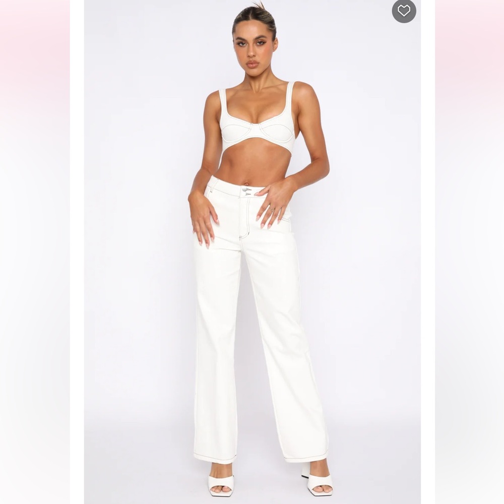 White Fox Boutique Power Play Pants Off White
